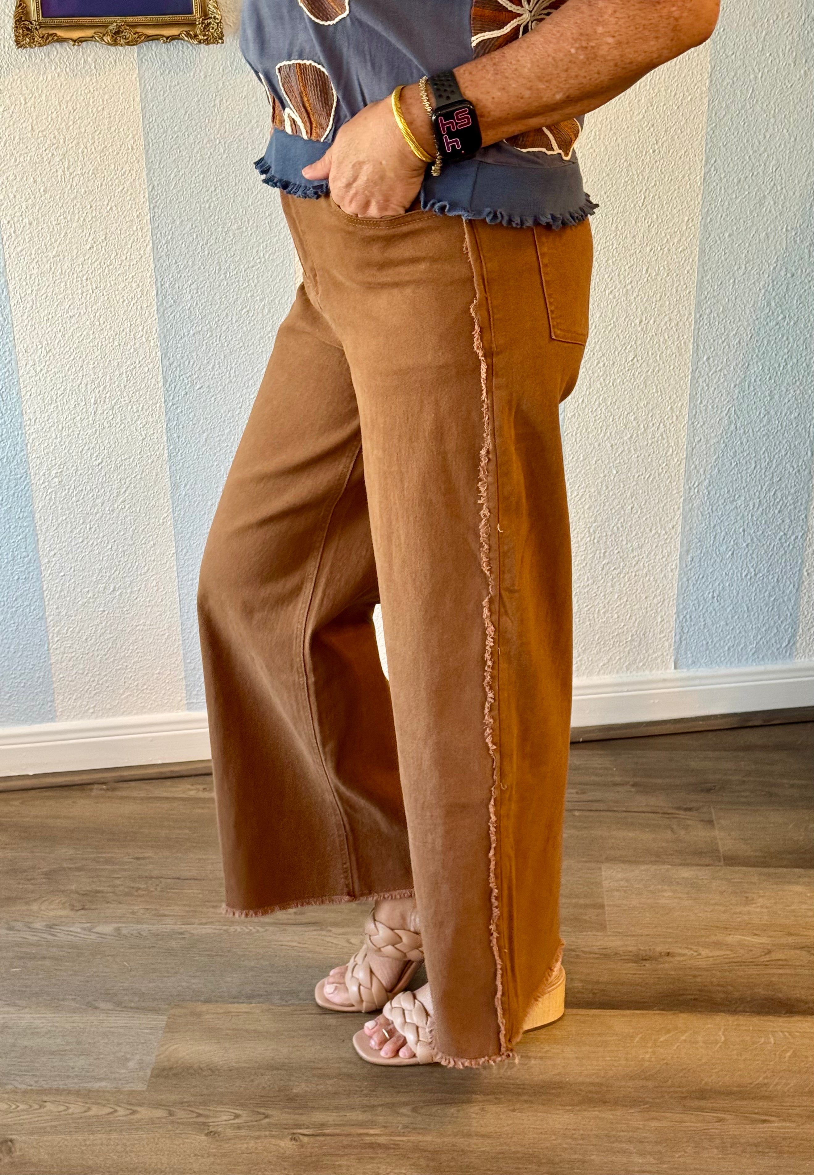 Mocha Twill Pants Easel