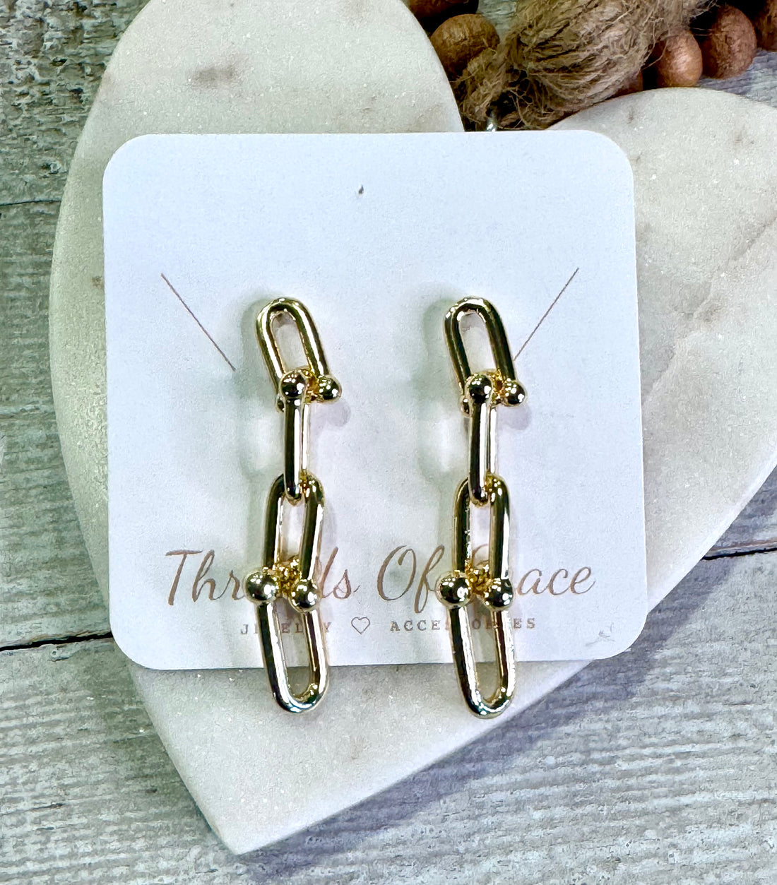 Gold plated Paperclip-style links