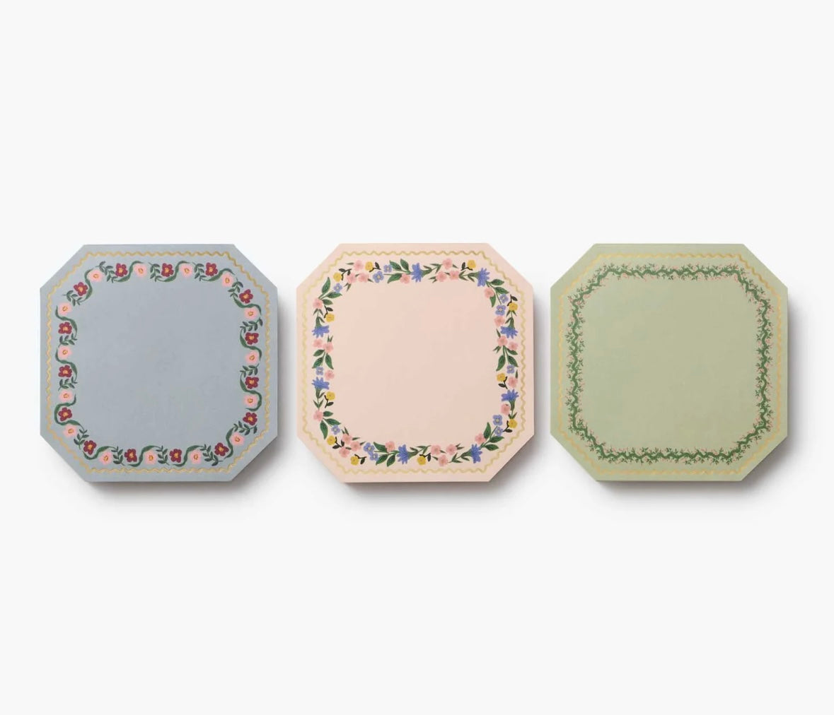 Floral mini notepad set of 3