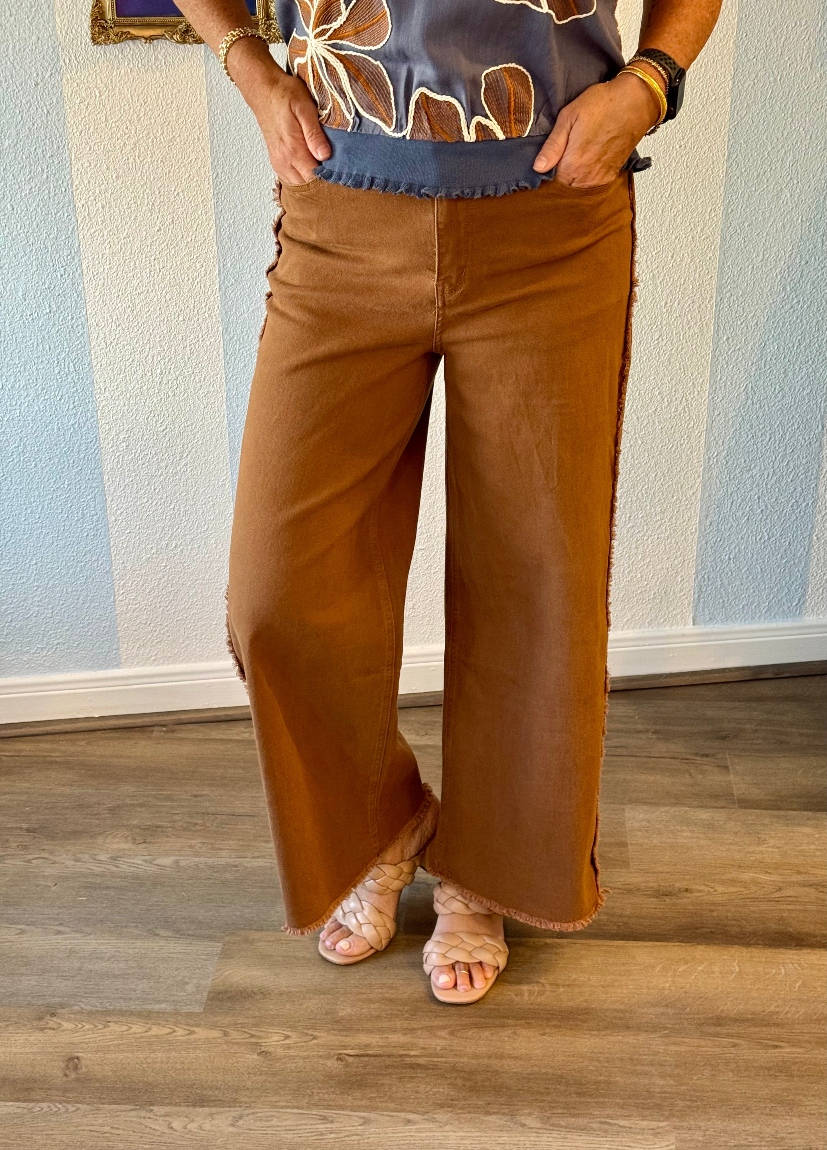 Mocha Twill Pants Easel