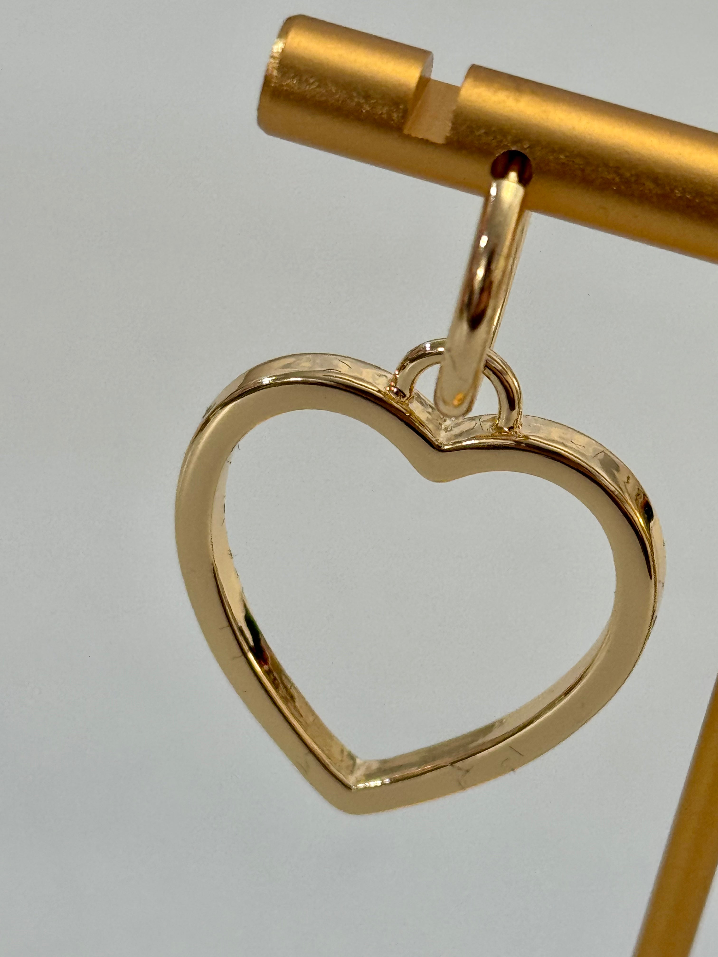 Golden Heart Hoop Earrings Threads of Grace