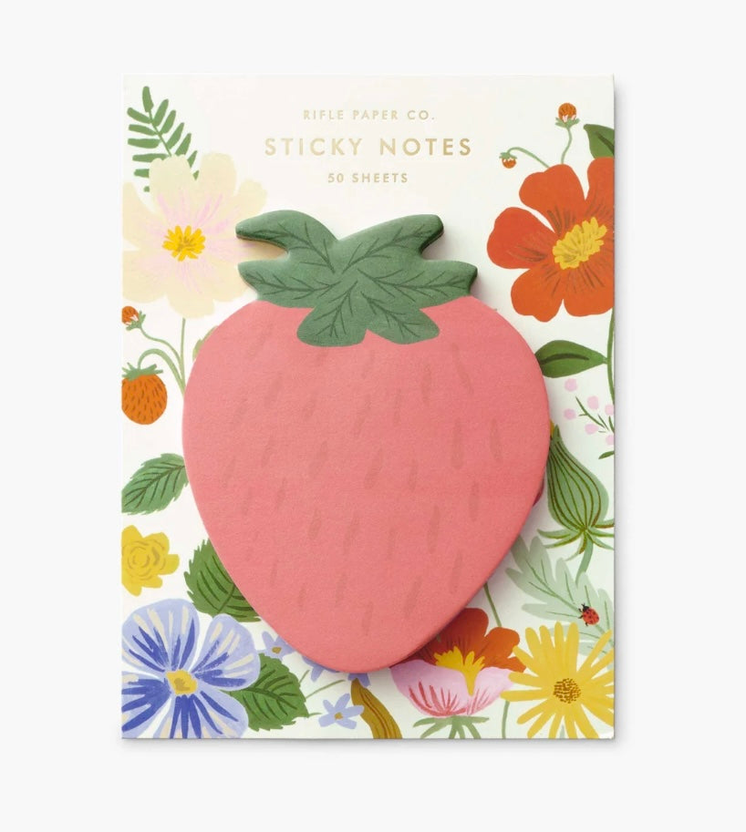 Strawberry sticky notes