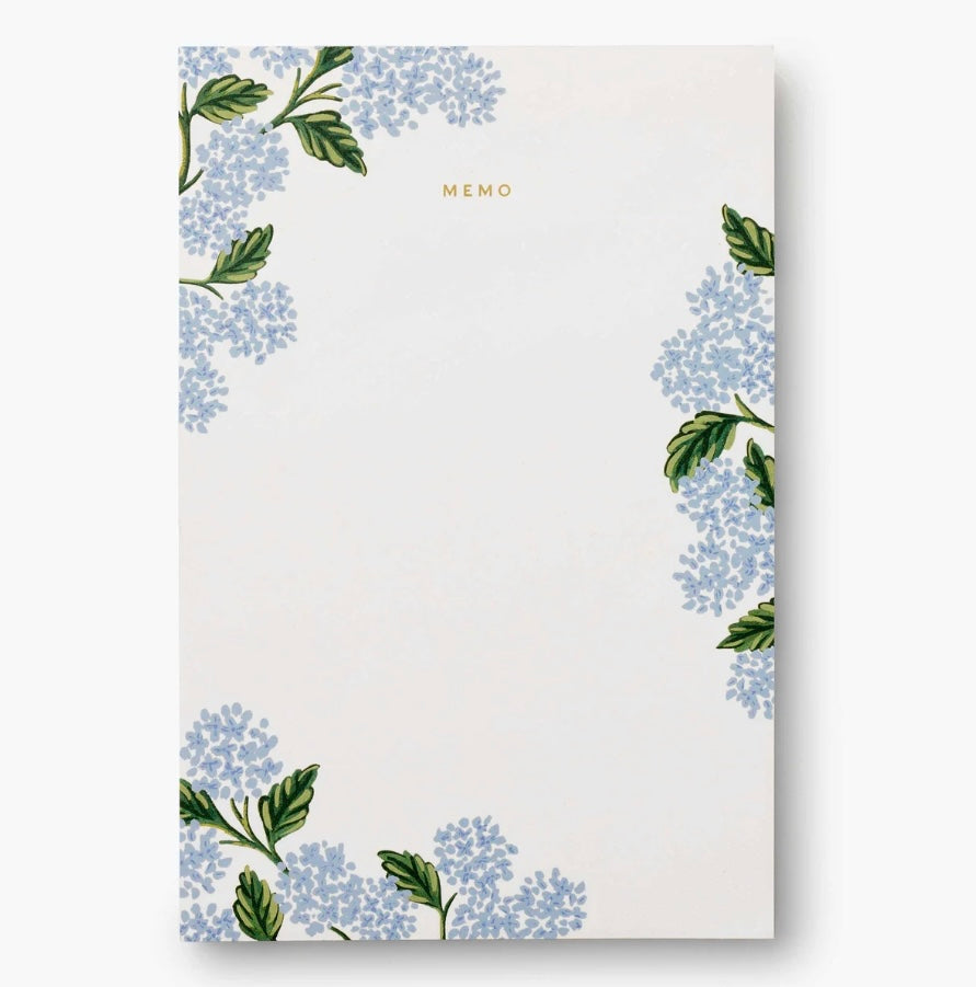 Hydrangea memo notepad