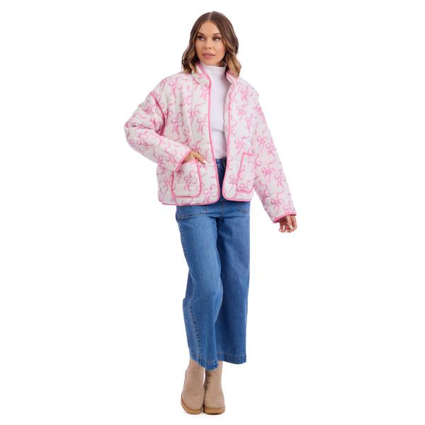 Pretty in Bows Quilted Jacket Mudpie