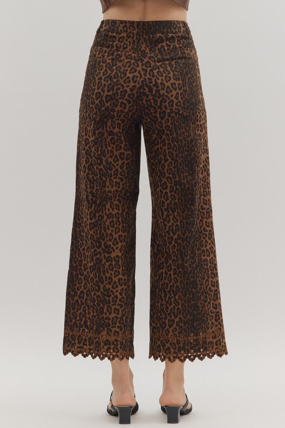 Wild Edge Leopard Wide Leg Pants