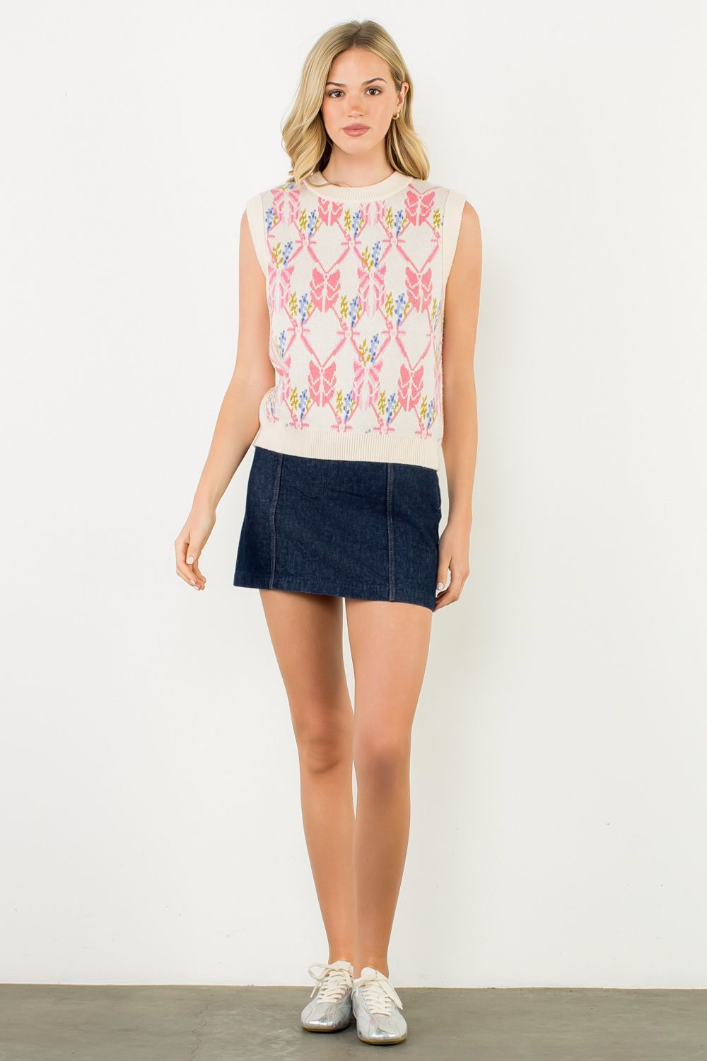 Bloom and Bow Sweater Vest