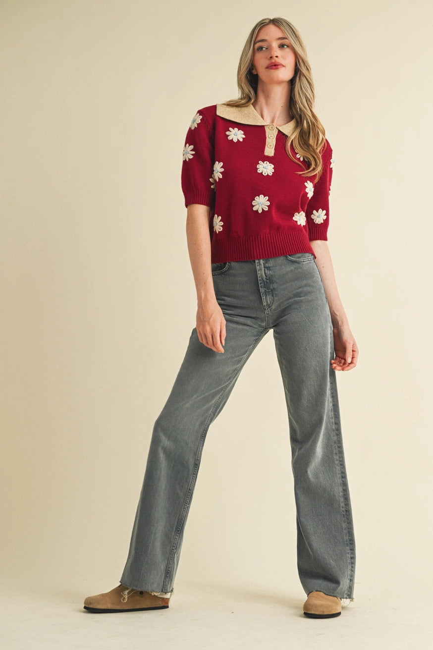 Daisy Darling Knit Top