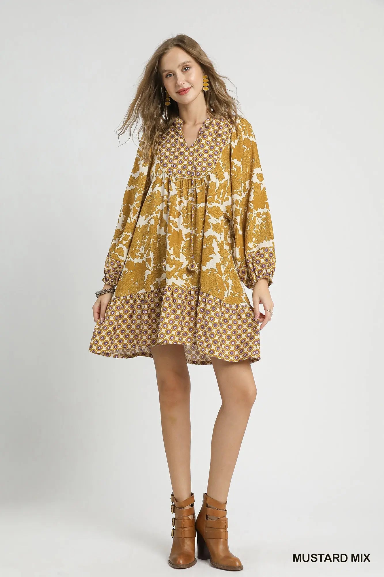 Marigold Mosaic Dress Umgee