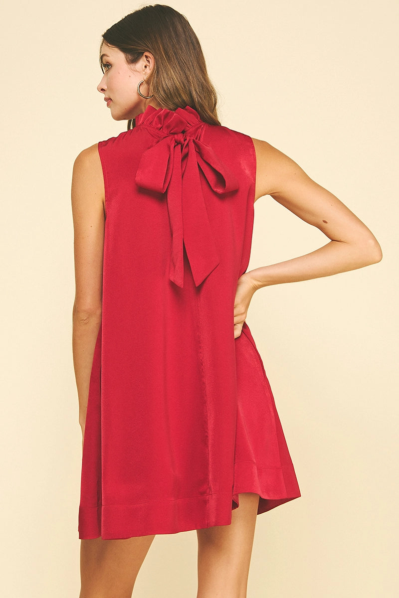 Scarlet Soirée Bow Dress Pinch