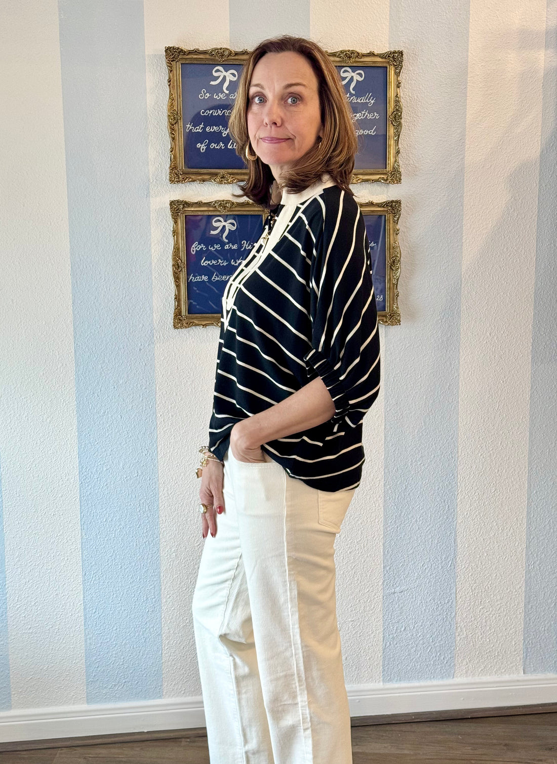 Sutton Stripe Top Entro