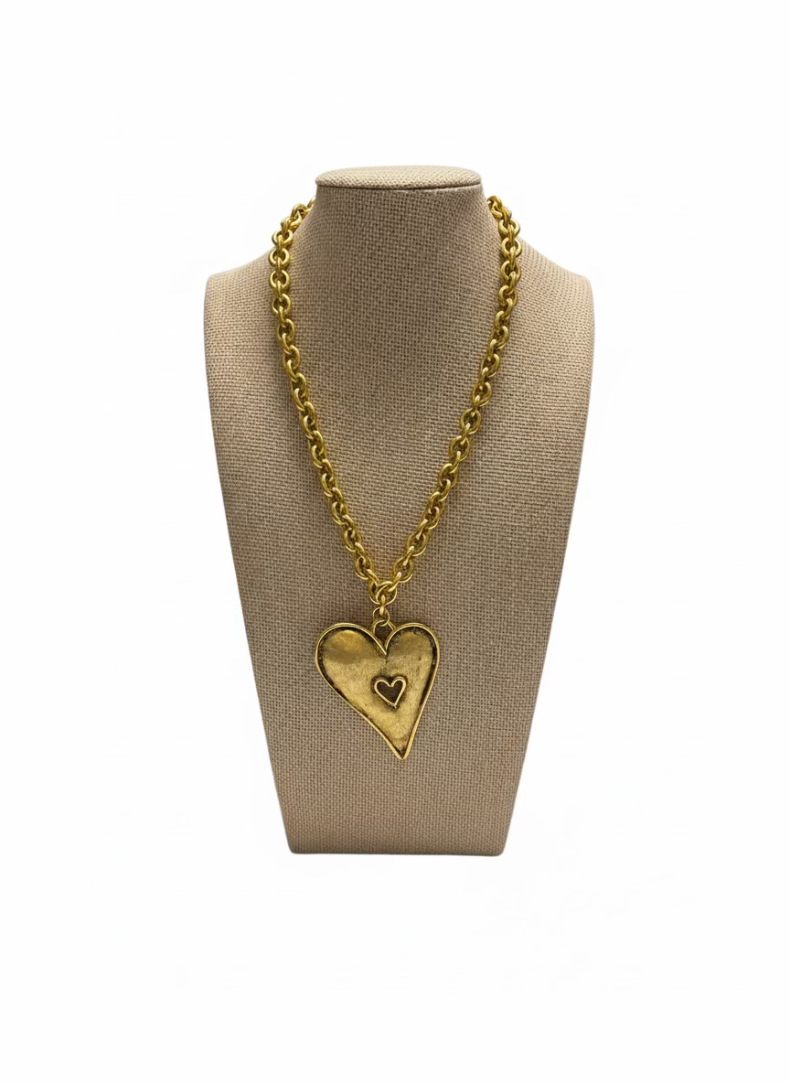Golden Heartbeat Necklace Threads of Grace