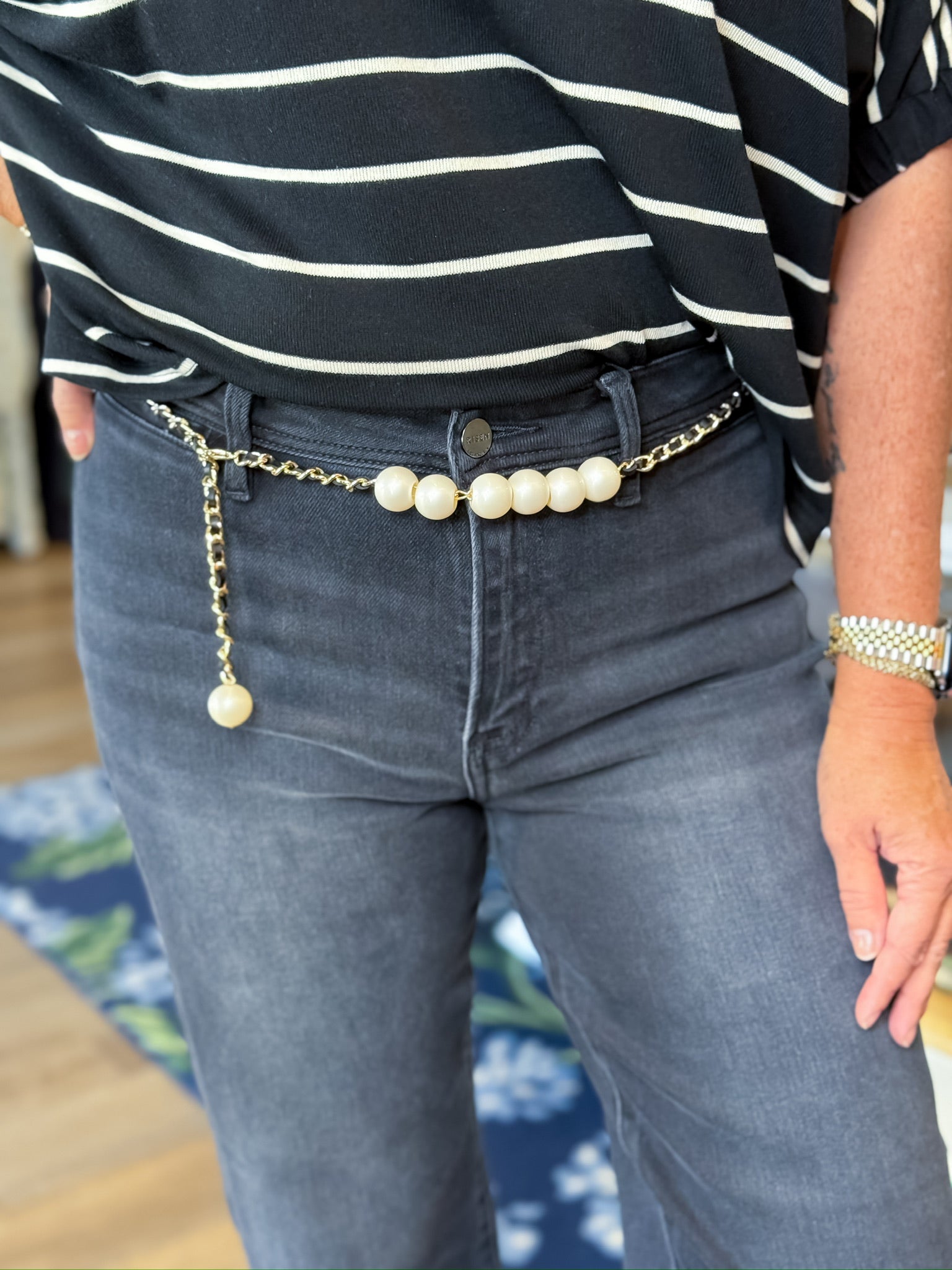 Pearl Chain Statement Belt BC Bags