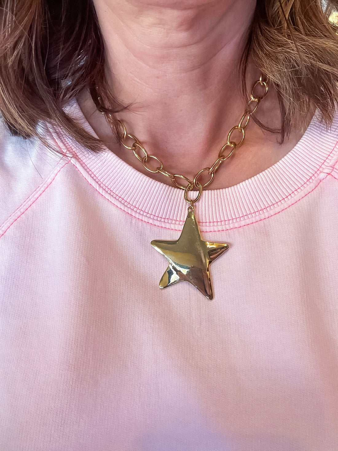 North Star Gold Necklace Chansuttpearls