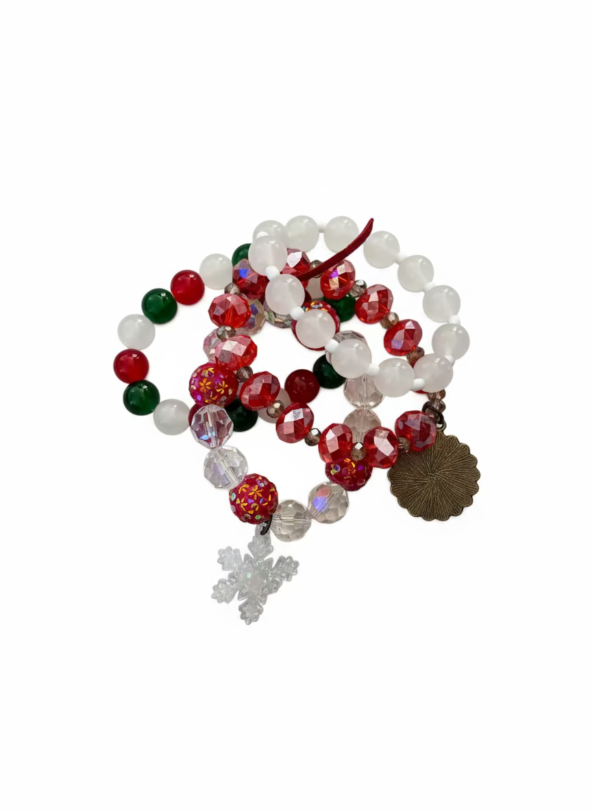 Holly Jolly Bracelet Stack Threads of Grace