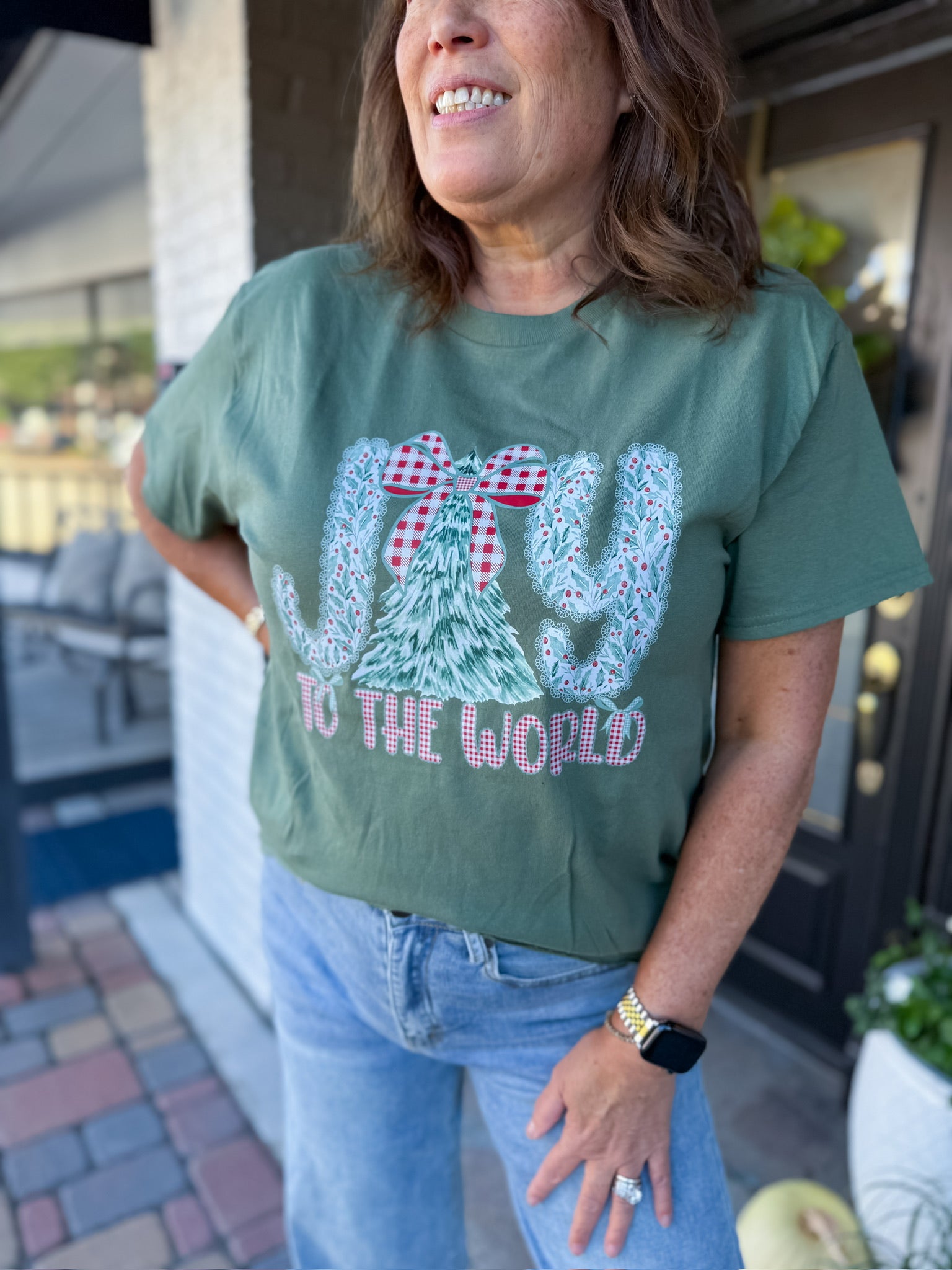 Joy to the World Short Sleeve Tee Threads of Grace