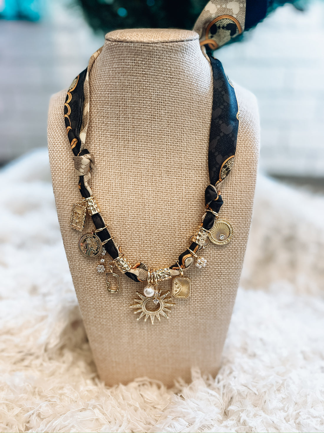 Celestial Grace Scarf Necklace Threads of Grace