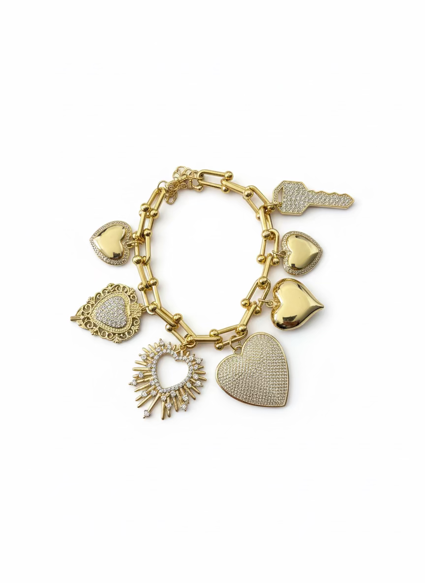 Key to My Heart Charm Bracelet Threads of Grace