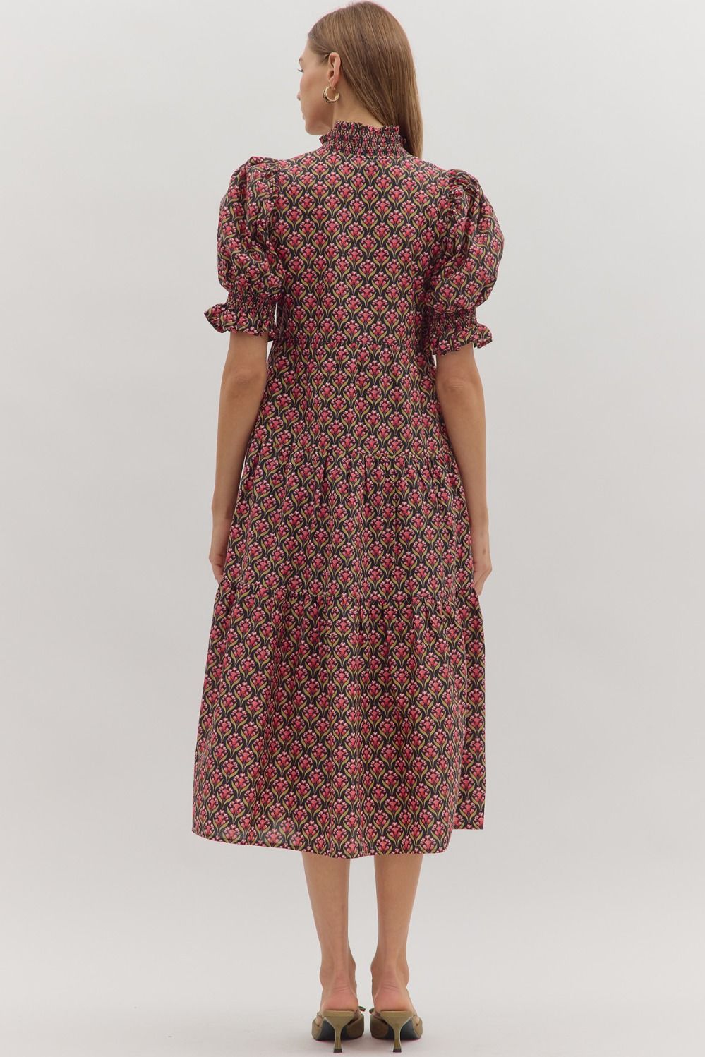 Garden Mosaic Midi Dress Entro