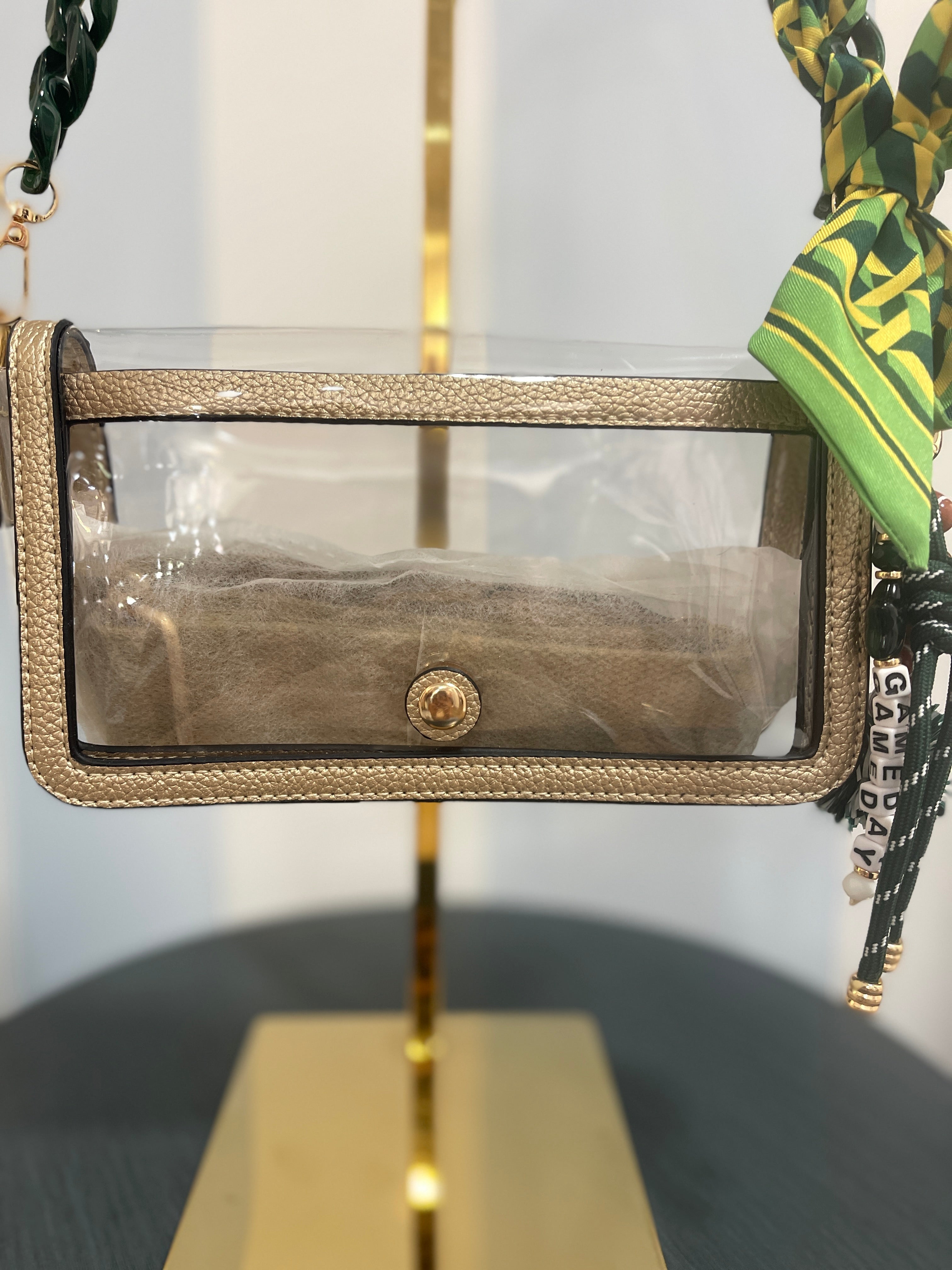 Game Day Glam Crossbody - Green & Yellow SW Trading