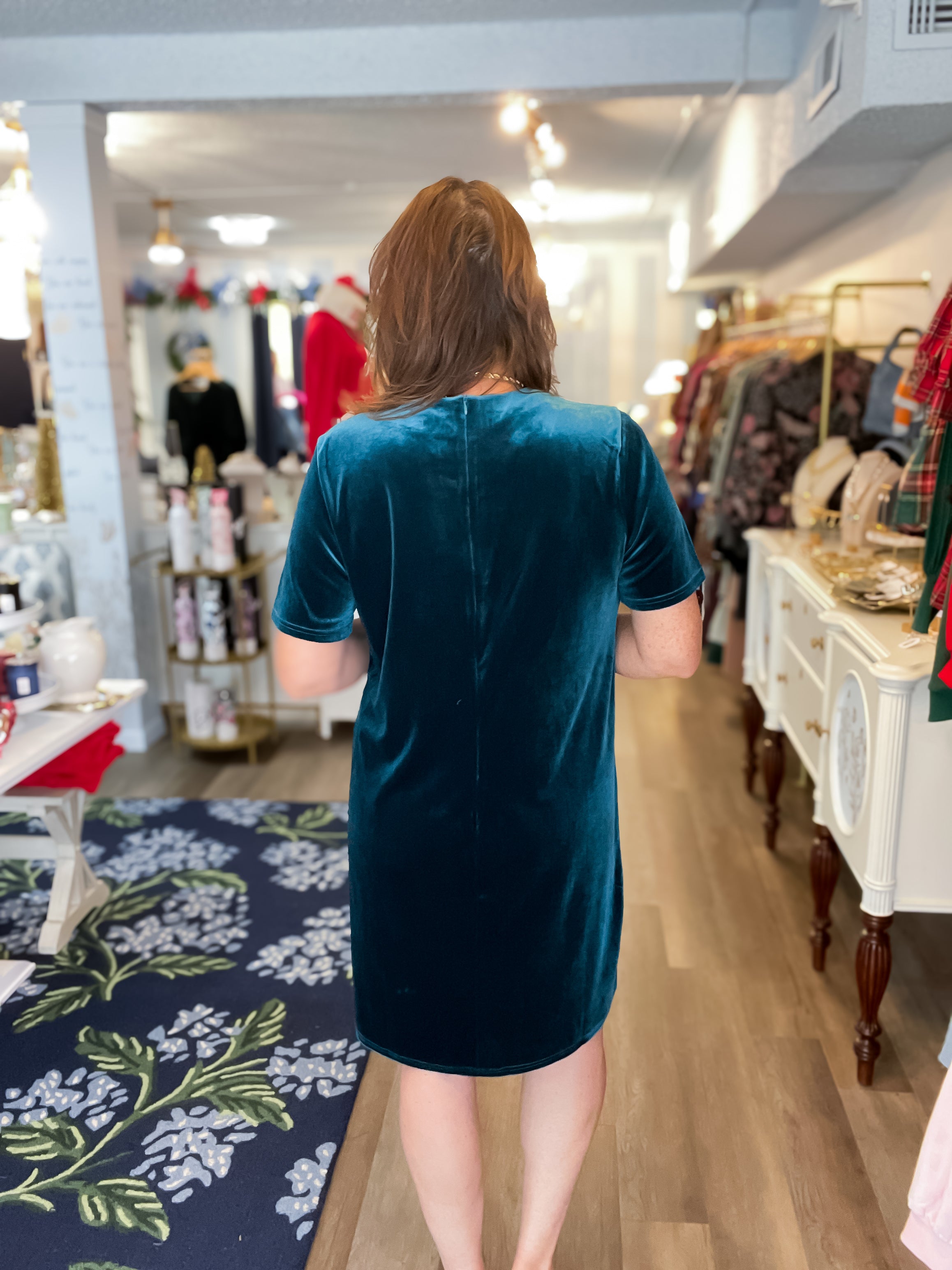 Jewel Ribbon Velvet Dress Vine & Love