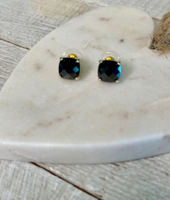 Square Stud Earrings Silver and Accessories