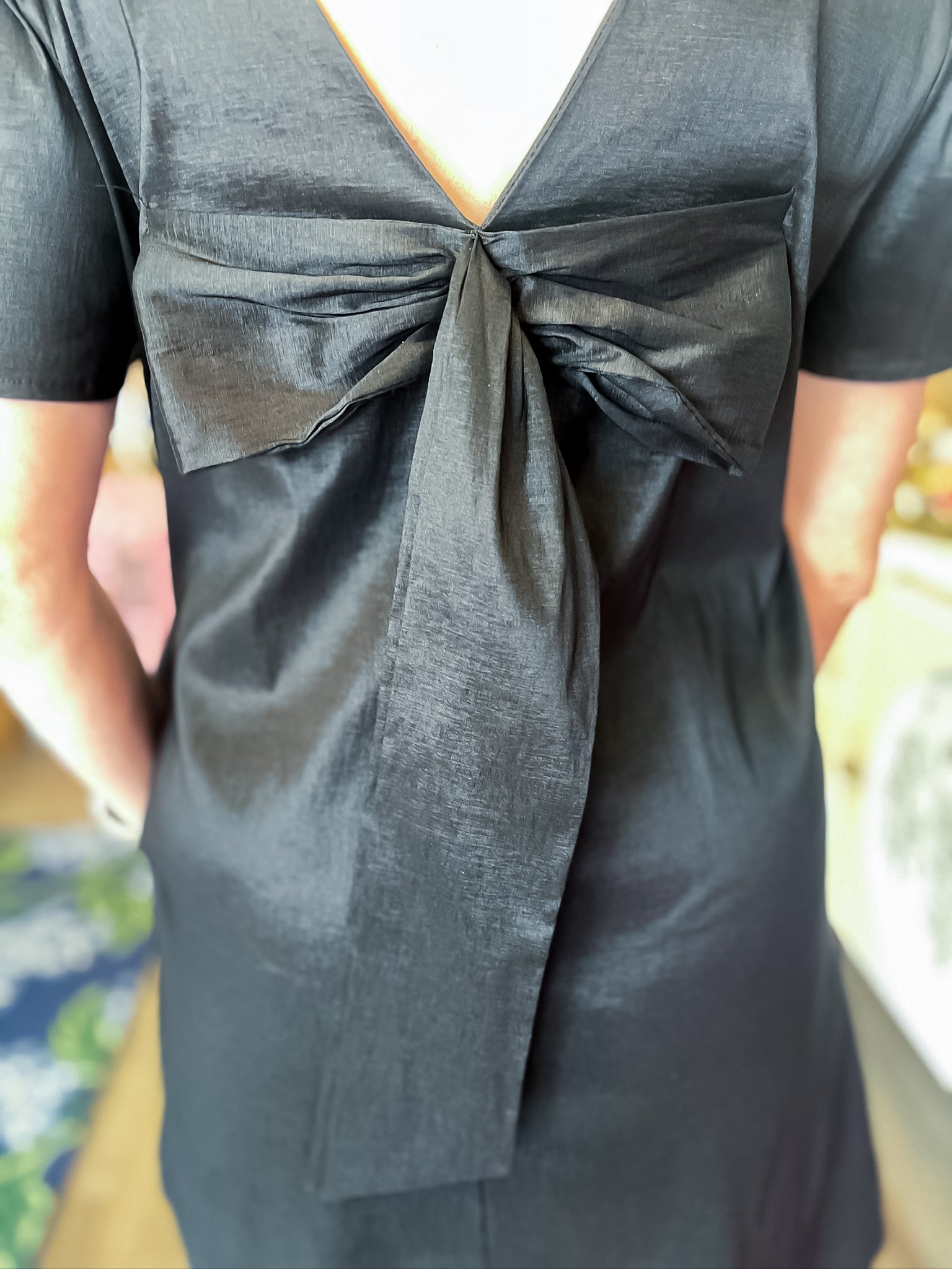 Midnight Bow Back Dress Adrienne