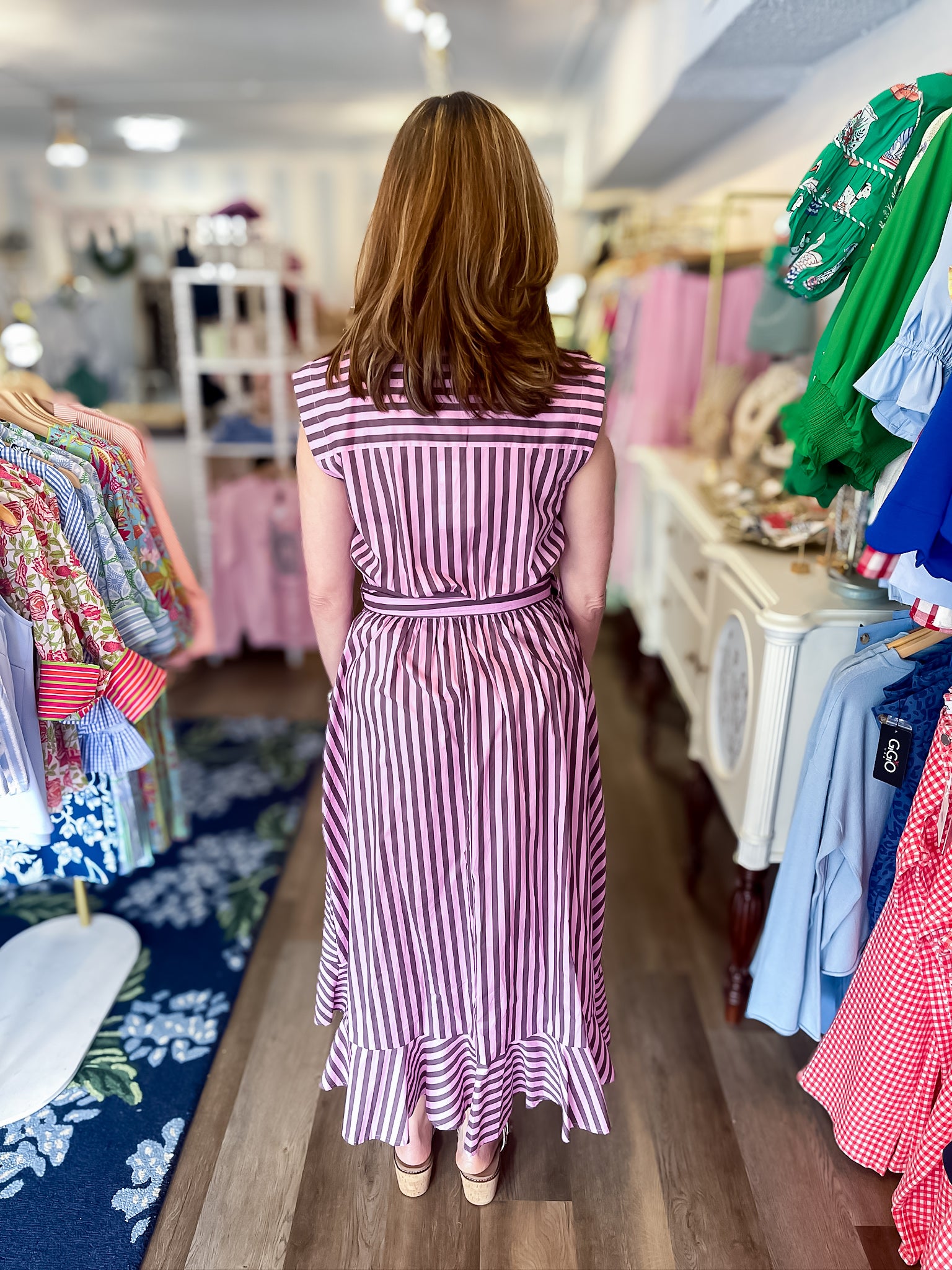Sienna Stripe Dress Entro