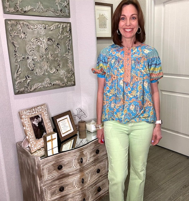 Trinity Tropical Print Blouse