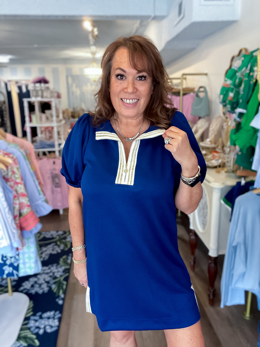 Andie Dress – Navy Mary Square