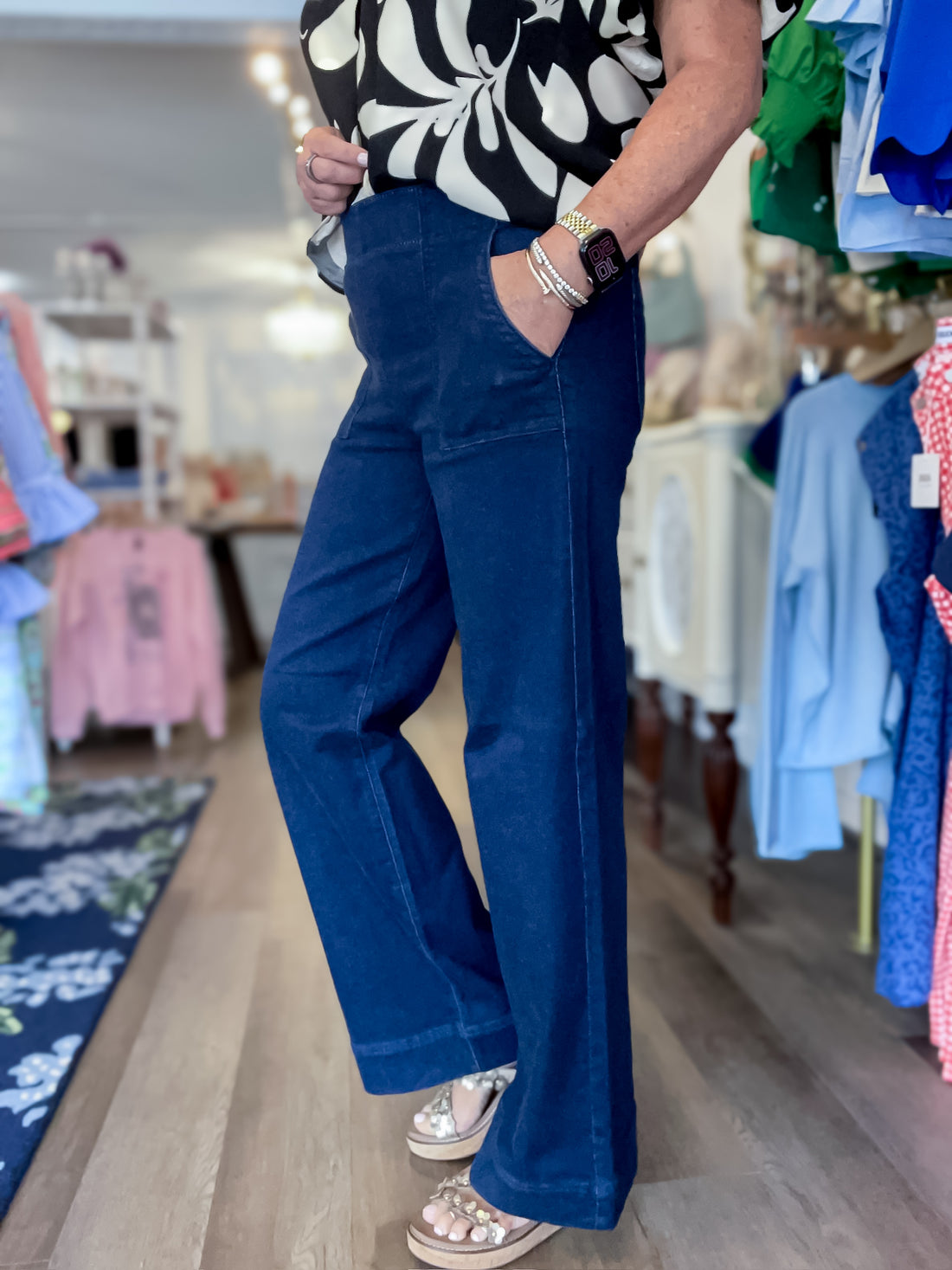 Camden Wide Leg Jeans – Dark Wash Risen