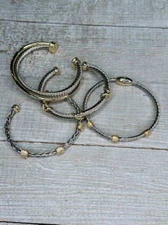 Thin Cable Cuff with Magnetic Closure Threads of Grace