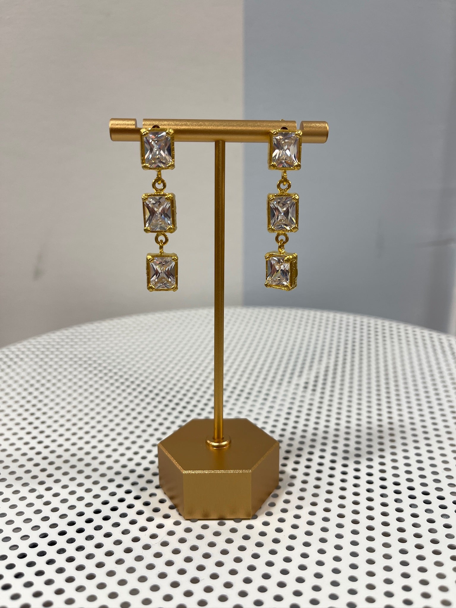 Stacked Gem Drop Earrings Threads of Grace