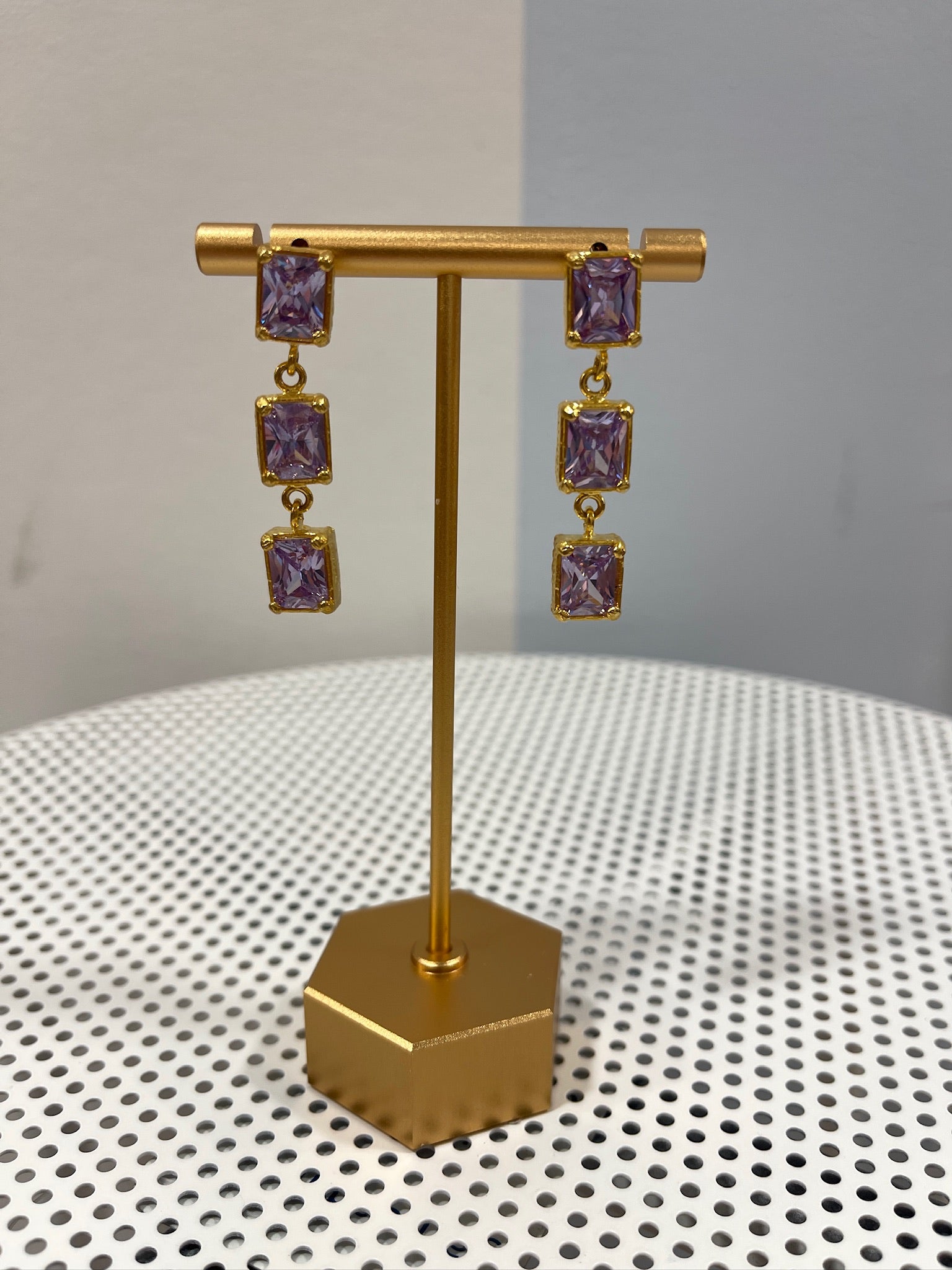 Stacked Gem Drop Earrings Threads of Grace