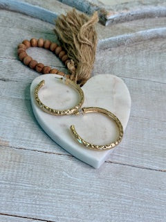 Large Hammered Hoop Earrings Threads of Grace