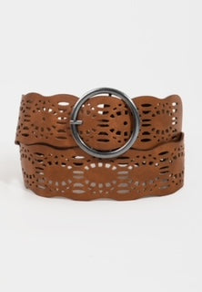 Hollow Pattern Faux Leather Belt Fame