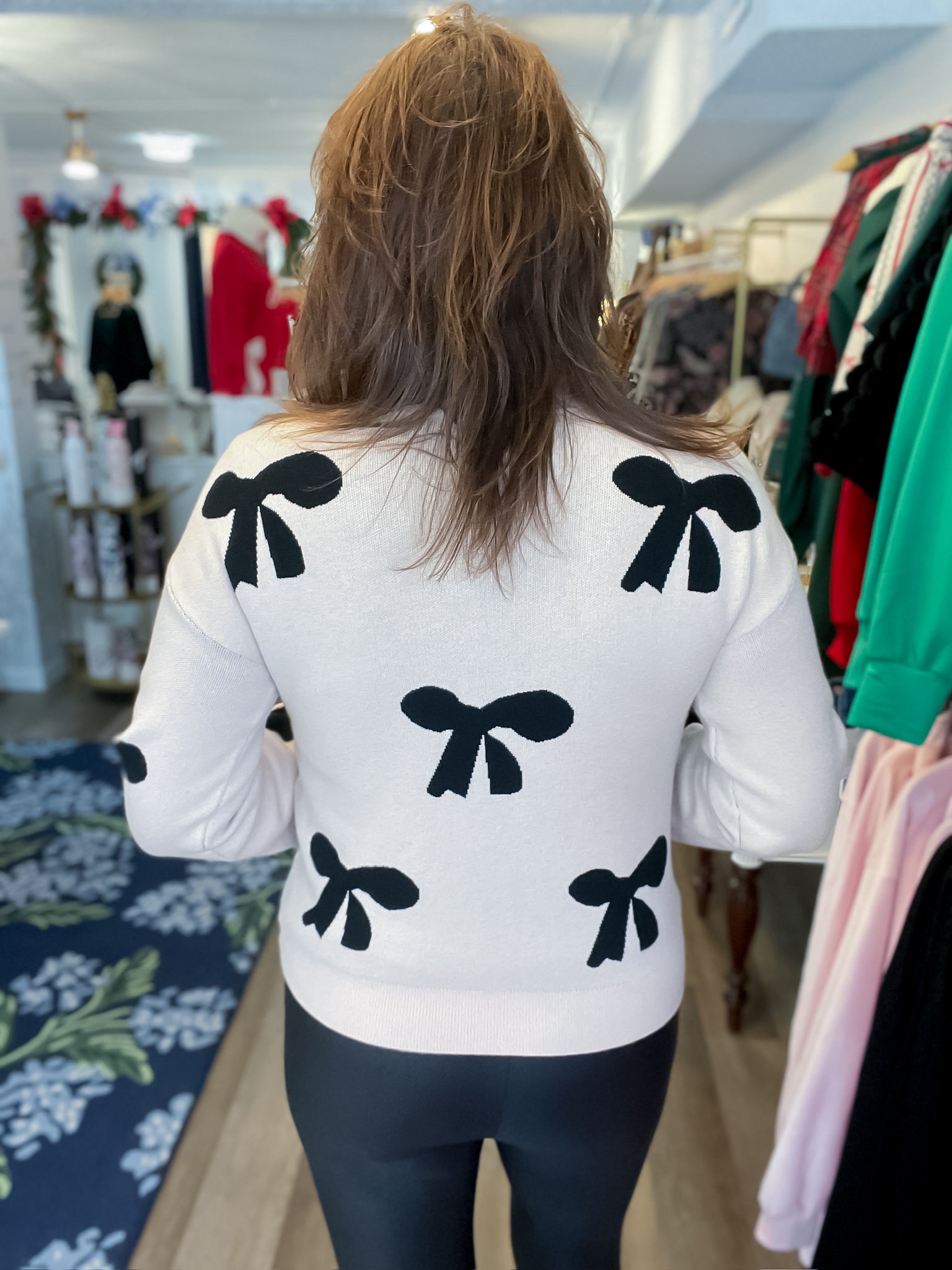 Pearl Bow Sweater Little Daisy Closet