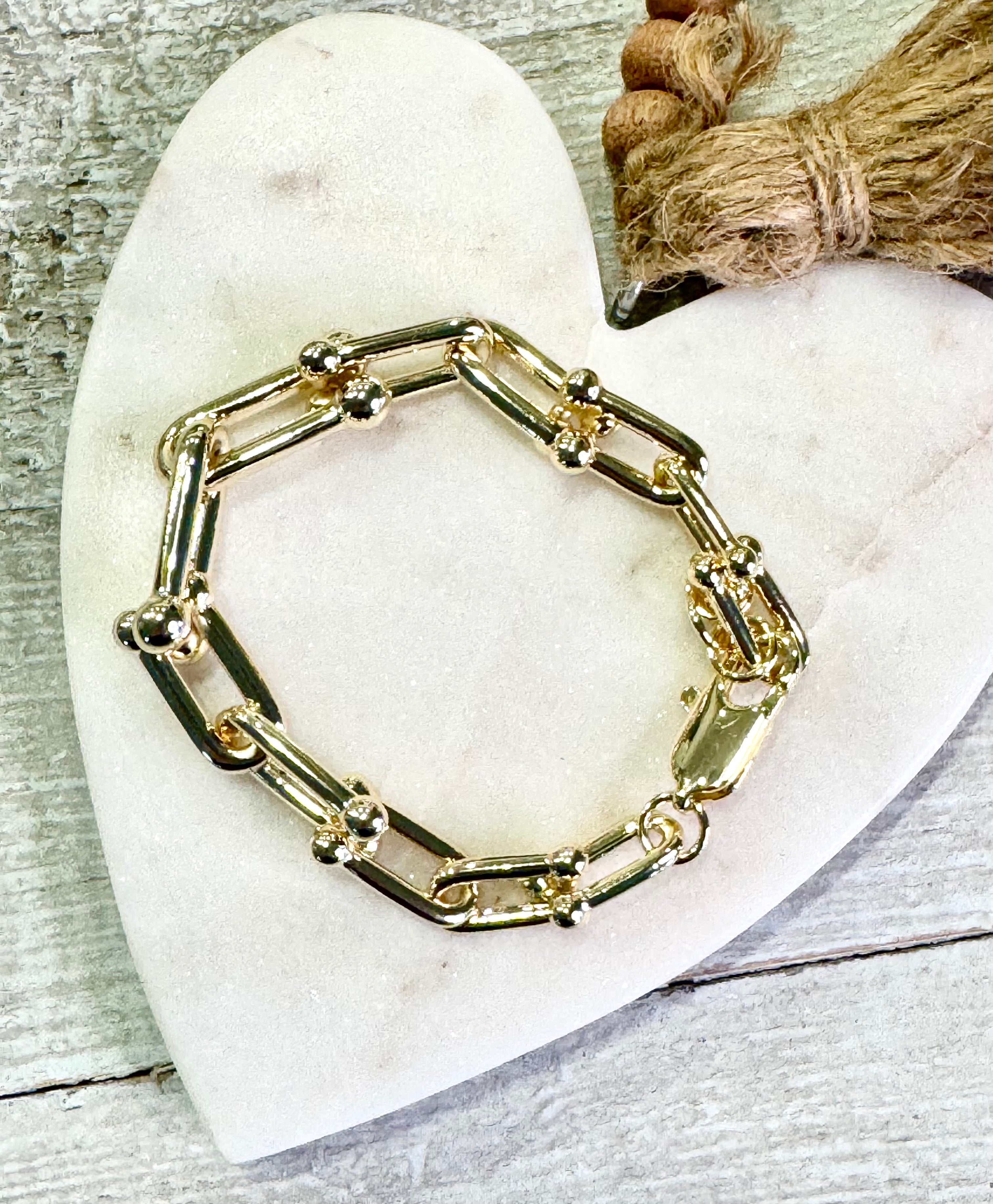 PaperClip Poise Bracelet – Gold Edition