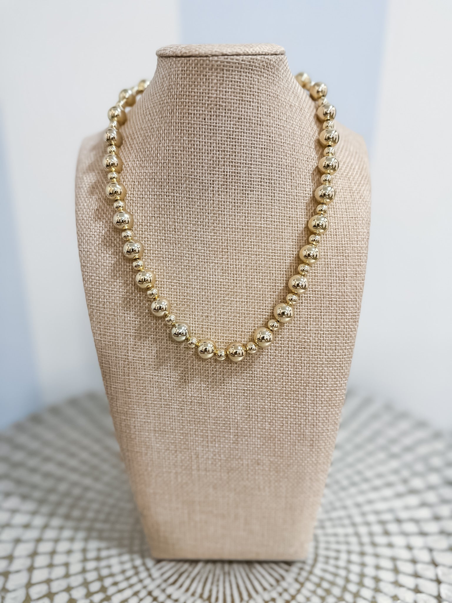 Signature Gold Bead Necklace Threads of Grace