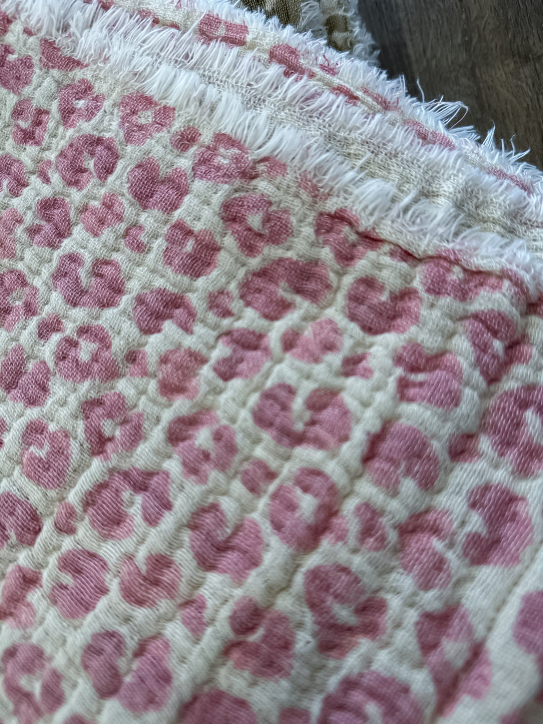 Soft Spot Leopard Throw Blanket- Pink Mudpie