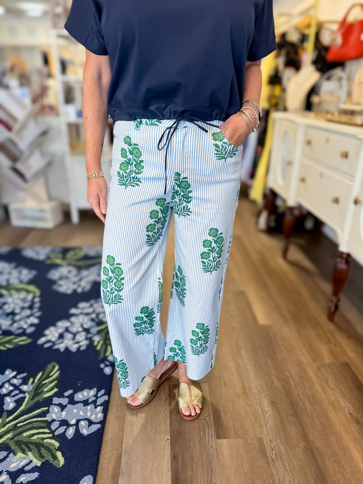 Greenwich Garden Wide-Leg Pants Entro