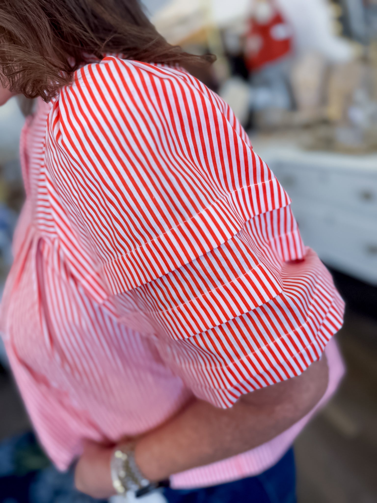 Clementine Stripe Top Entro