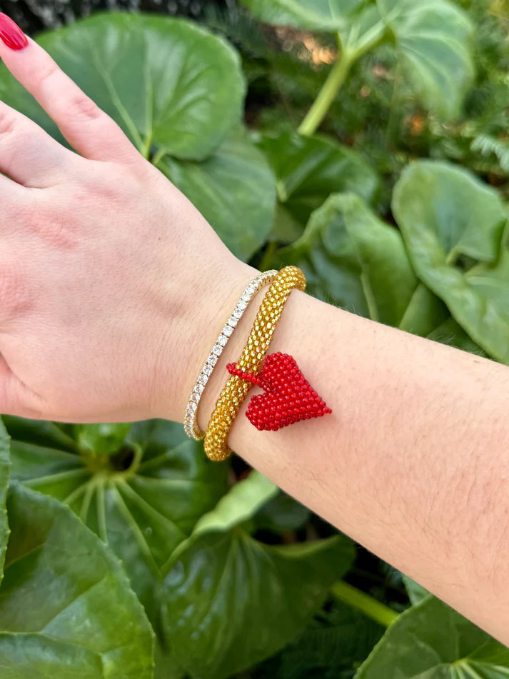 Heart Charm Bracelet Threads of Grace