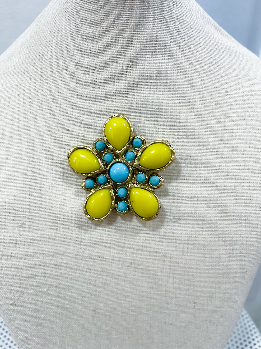 Lemon Drop Bloom Brooch Yochi NY