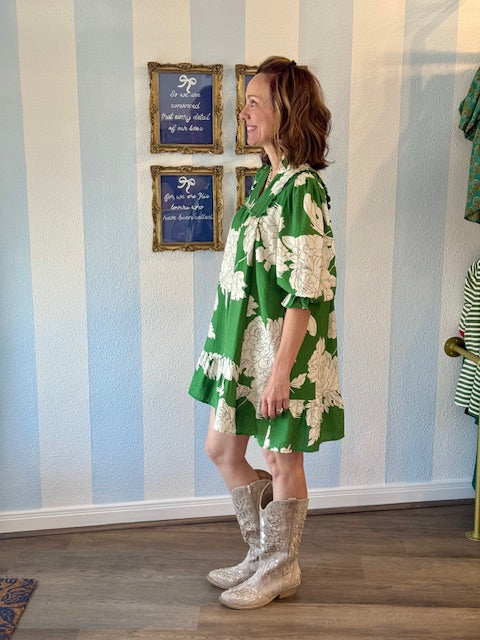 Verdant Bloom Tiered Dress Threads of Grace