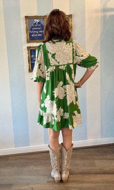 Verdant Bloom Tiered Dress Threads of Grace