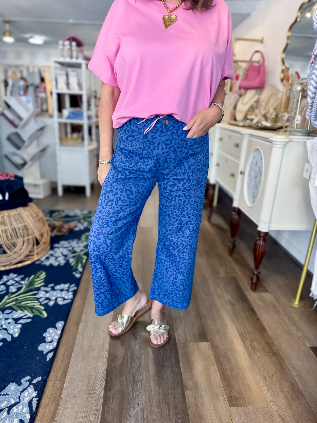 Riviera Leopard Cropped Pants Gigio