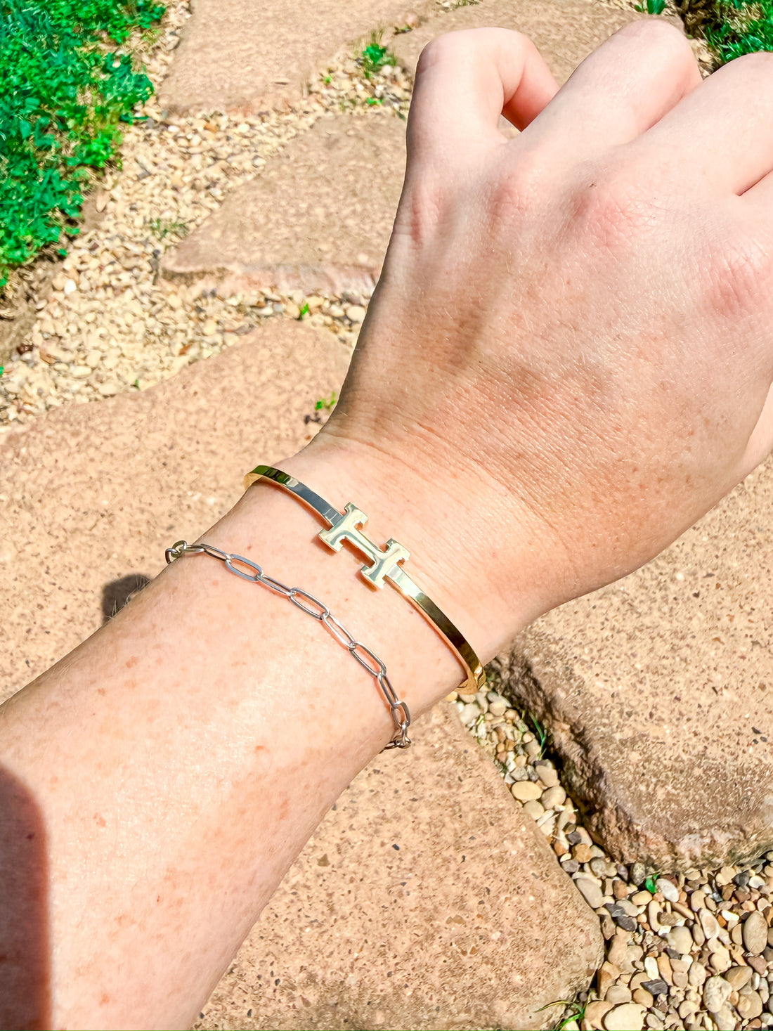 H Luxe Hinged Bangle Silver and Accessories