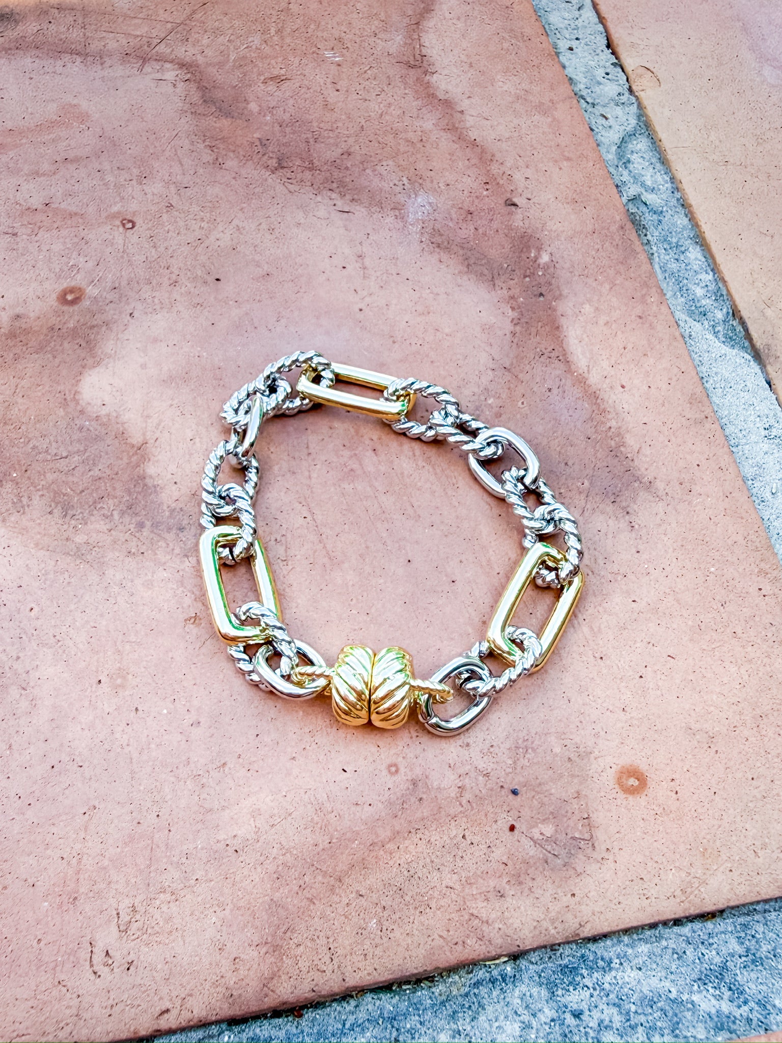 Mixed Link Bracelet Silver and Accessories