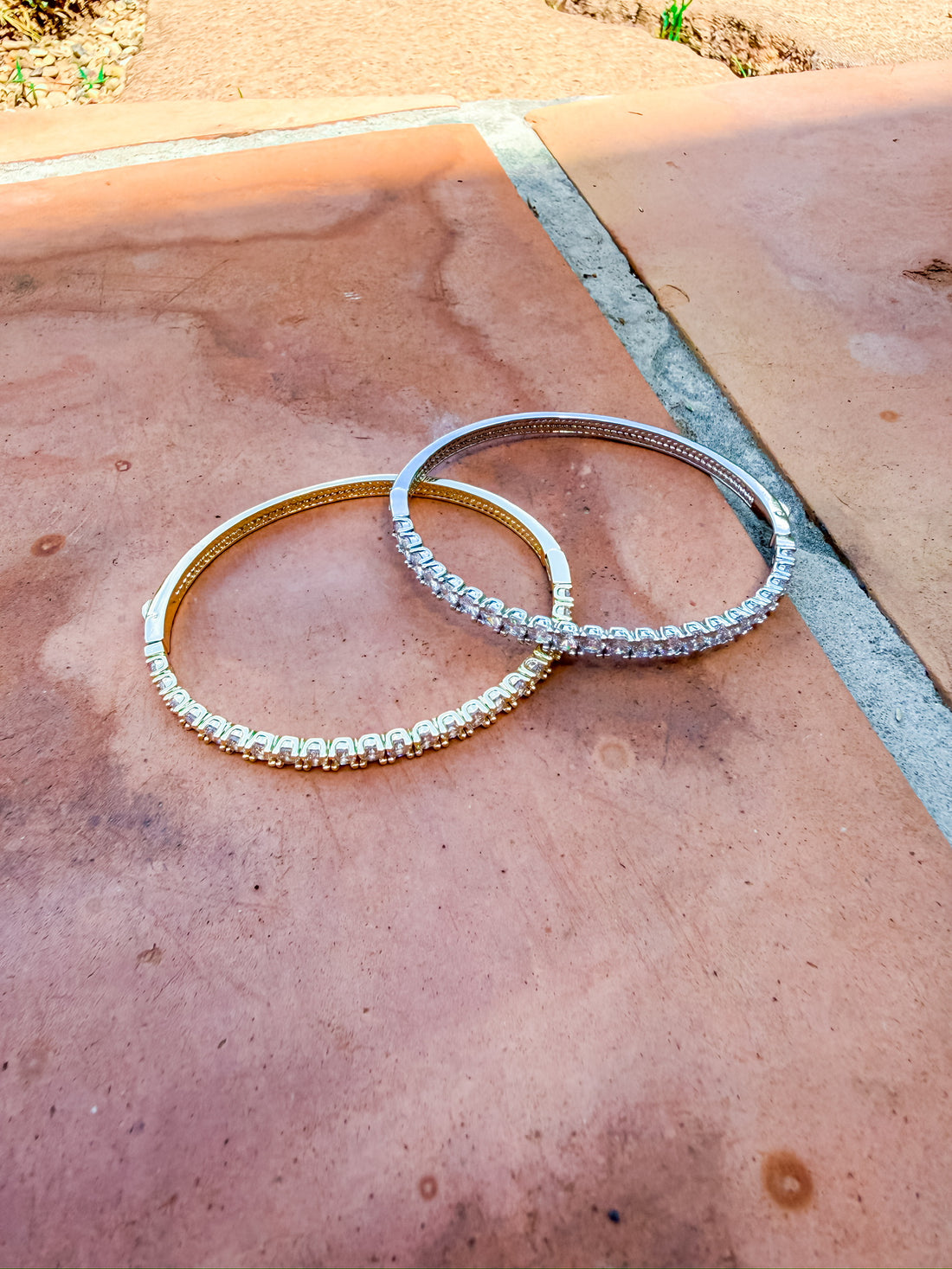 Dainty Sparkle Bangle Silver and Accessories