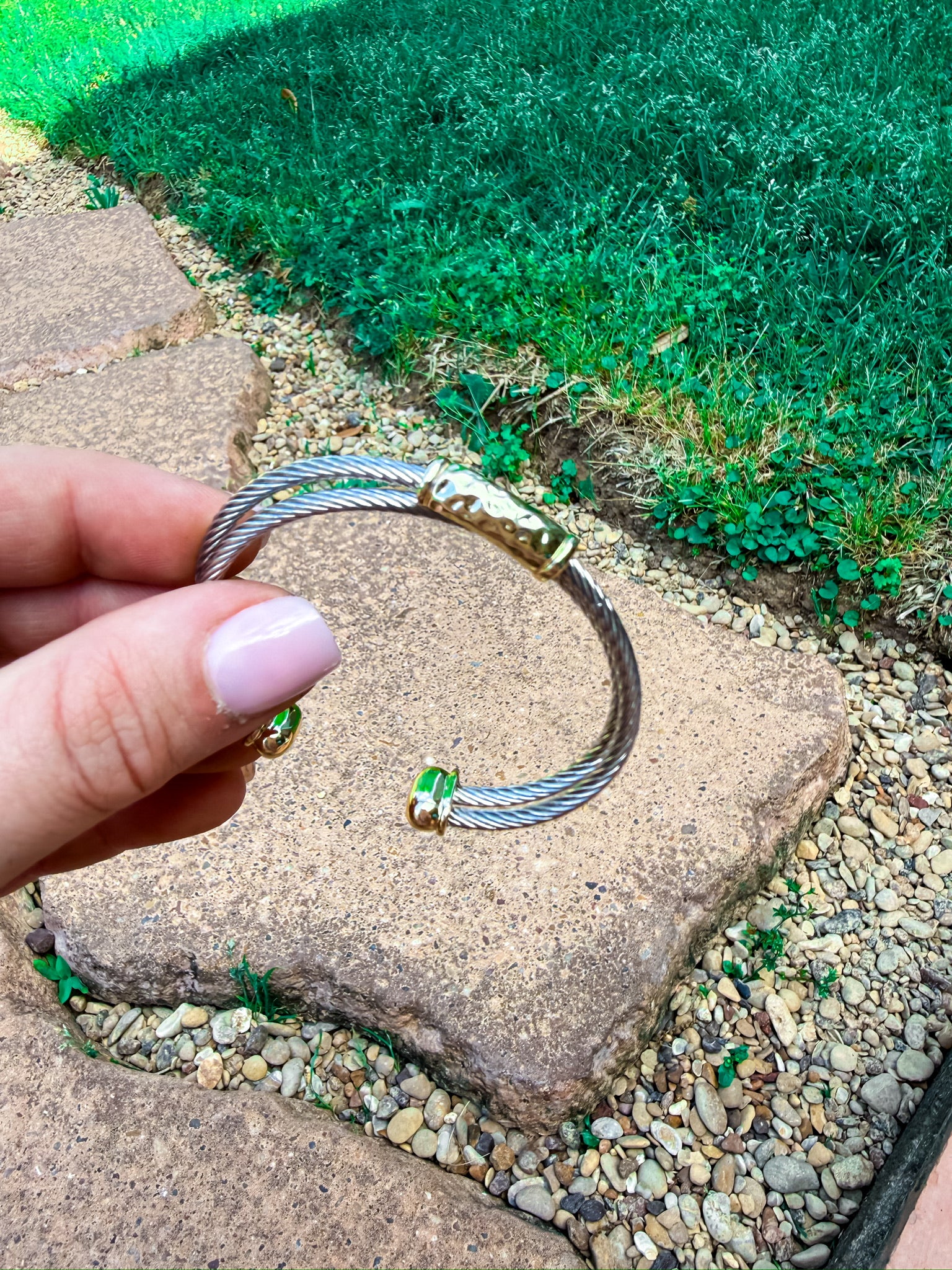 Mixed Metal Cable Cuff Silver and Accessories